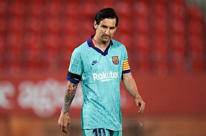 Messi lék vel í stórsigrinum á Mallorca um helgina.