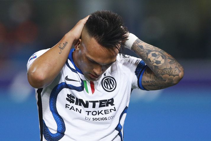 Lautaro Martínez svekktur á svip