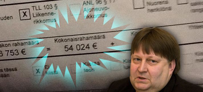 Þokkaleg upphæðin á sekt Finnans efnaða.