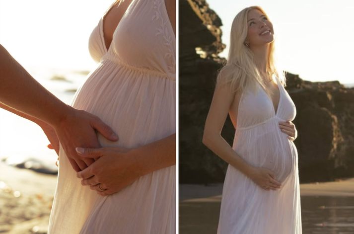 Bryndís og Stefán eiga von á dreng í apríl.