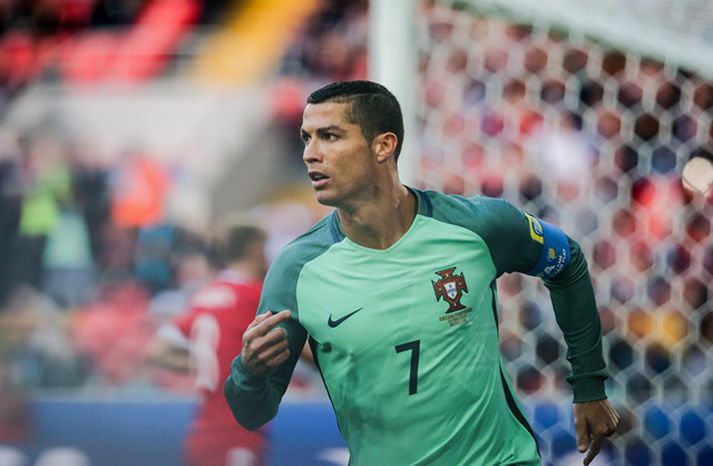 Ronaldo tryggði Portúgal sigurinn með sínu 74. landsliðsmarki.
