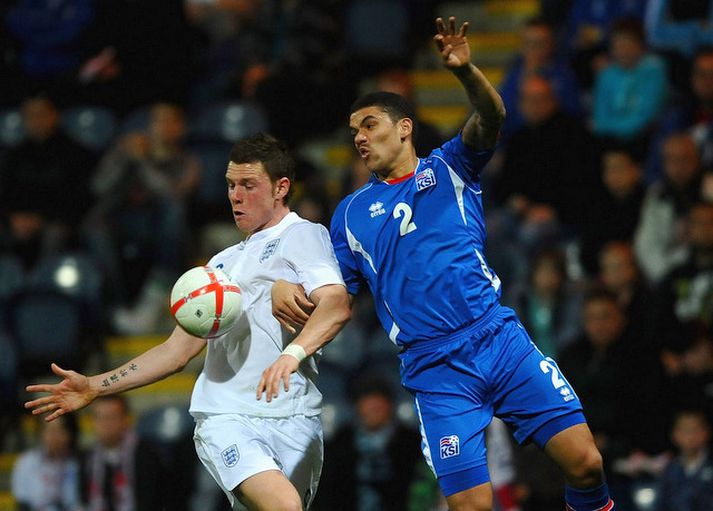 Guðlaugur Victor í leik með íslenska U-21 landsliðinu gegn Englandi í síðasta mánuði.