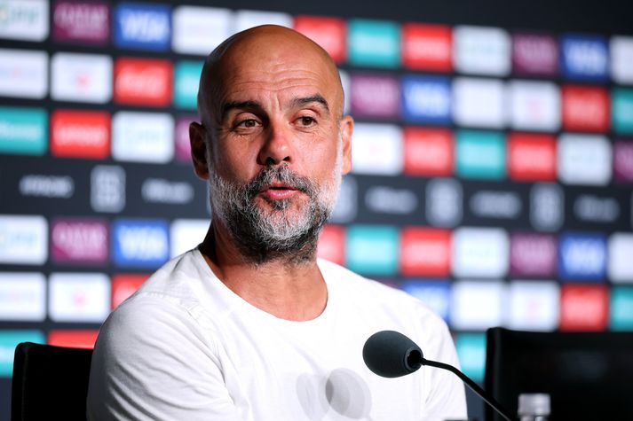 Pep Guardiola rakaði sig eftir HM félagsliða en tók þó ekki allt skeggið í burtu.