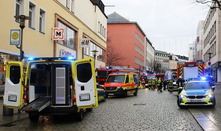 Slysið átti sér stað skammt frá lestarstöðinni í Passau. 