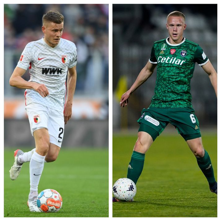 Alfreð Finnbogason og Hjörtur Hermannsson