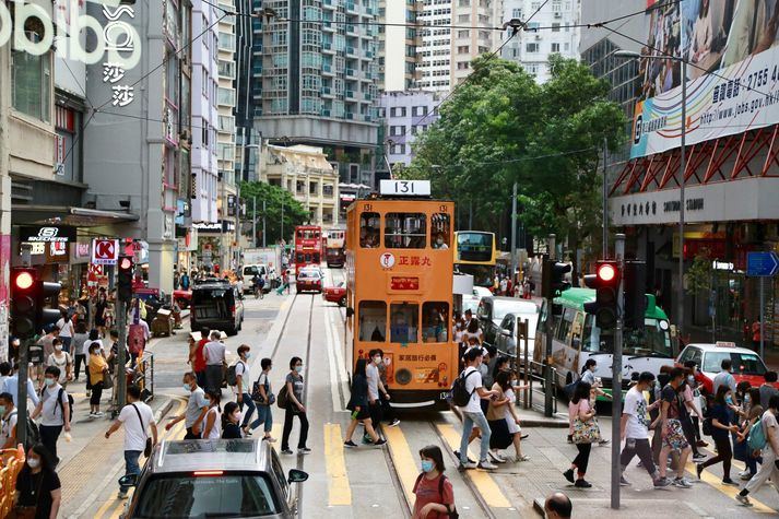 Götulífið í Wan Chai í Hong Kong.