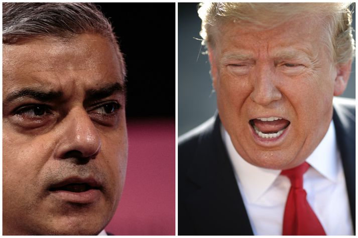 Sadiq Khan, borgarstjóri Lundúna, er ekki á meðal aðdáenda Bandaríkjaforseta.