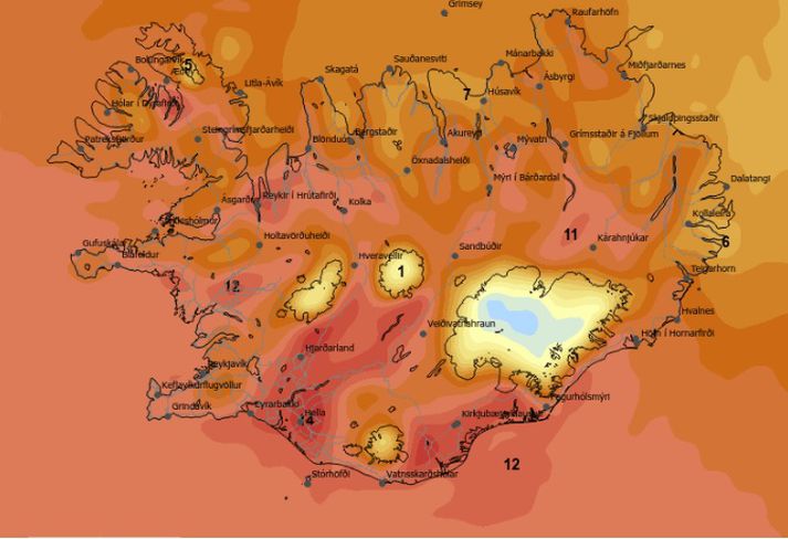 Íbúar Norður- og Austurlands munu eflaust taka hlýindunum fagnandi.