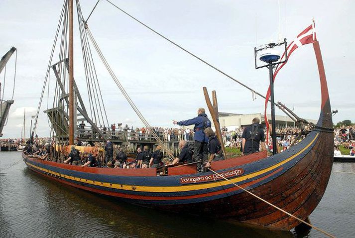 „Haffolinn frá Glendalough“ kvaddur í Hróarskelduhöfn í gær.