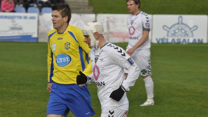 Ólafur Örn Bjarnason í leiknum í dag.