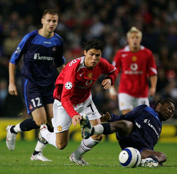 Cristiano Ronaldo, snemma á ferlinum með United.