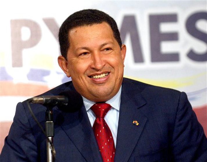 Hugo Chavez, forseti Venesúela.