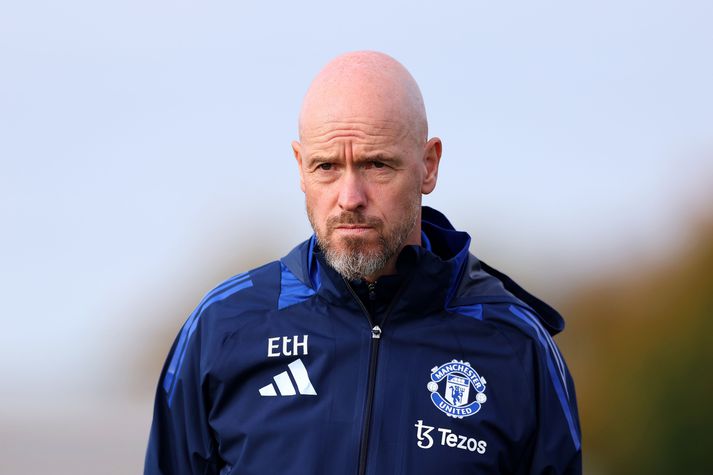 Ten Hag átti erfiða tíma í Manchester en skilaði þó tveimur titlum í hús.