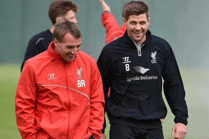 Brendan Rodgers og Steven Gerrard.