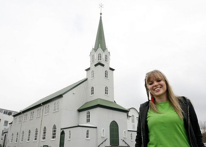 Ísgerður heldur útgáfutónleika í Fríkirkjunni í dag.fréttablaðið/gva