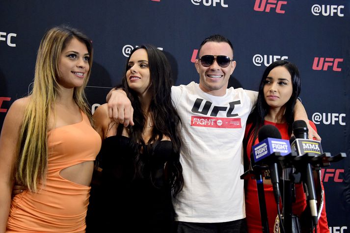 Colby Covington eftir opnu æfinguna fyrr í vikunni.