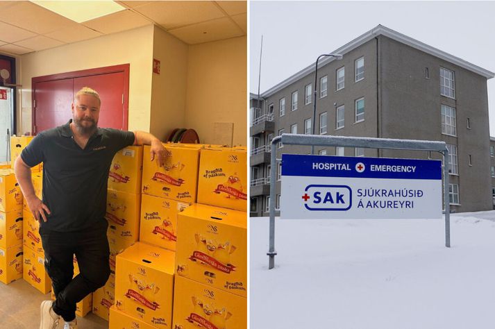 Smáríkið, nýliði í áfengissölu á Akureyri, keypti samtals tvö þúsund páskaegg handa framlínustarfsfólki í bænum.