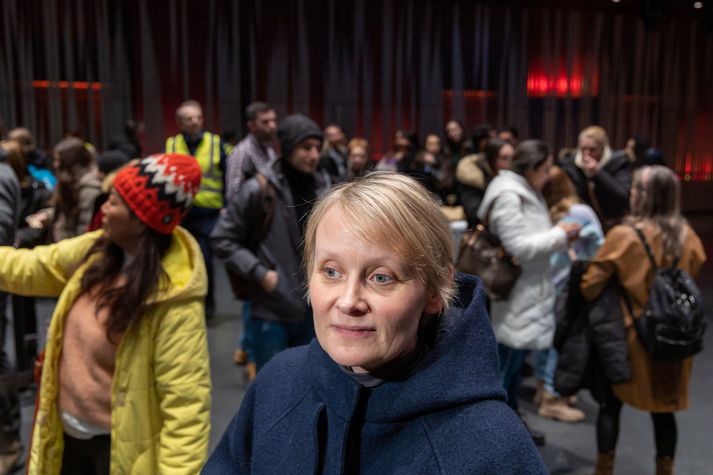 Sólveig Anna Jónsdóttir formaður Eflingar mun vaflaust blása félagsfólki sínu baráttuanda í brjóst á samstöðufundinum í Iðnó í hádeginu.