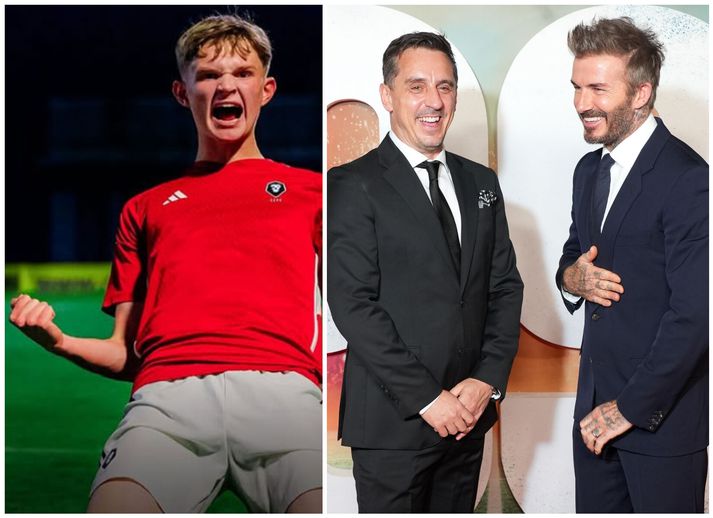 David Beckham og Gary Neville fara fyrir fjárfestingahópnum hjá Salford City. Félagið var að selja Will Wright til Liverpool.
