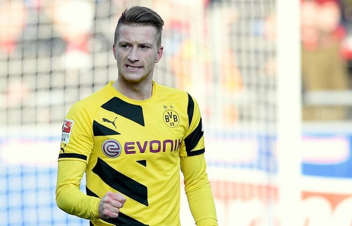 Marco Reus í leik með Dortmund í Þýskalandi.