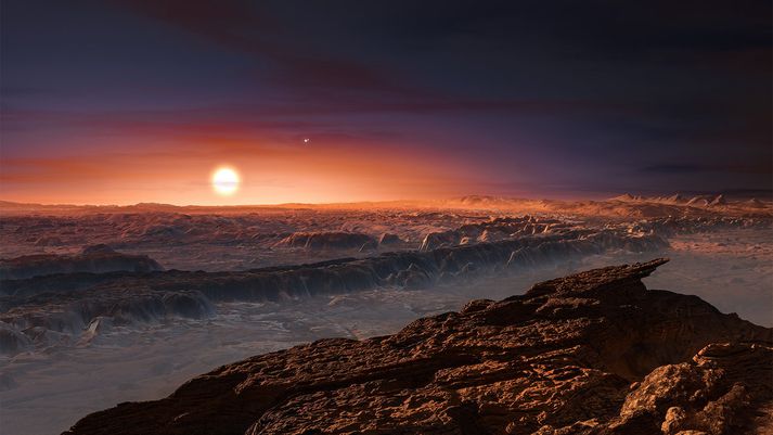 Proxima Centauri b er í 4,2 ljósára fjarlægð frá Jörðinni.