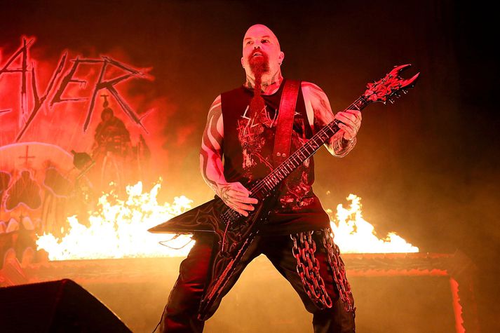 Kerry King gítarleikari Slayer sem lék á Íslandi.