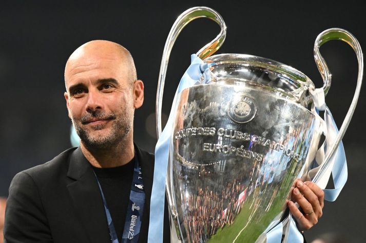 Pep Guardiola hefur nú unnið Meistaradeild Evrópu með bæði Barcelona og Manchester City.