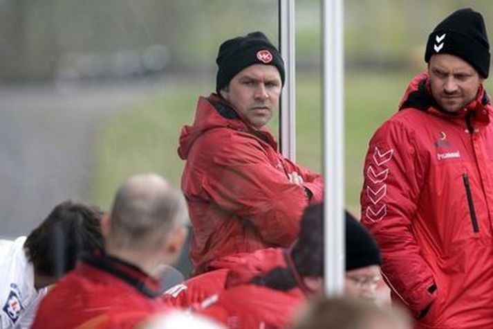 Gunnar Guðmundsson stýrði HK um nokkura ára skeið. Hann er fyrir miðri mynd.