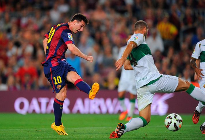 Messi var í stuði í kvöld.