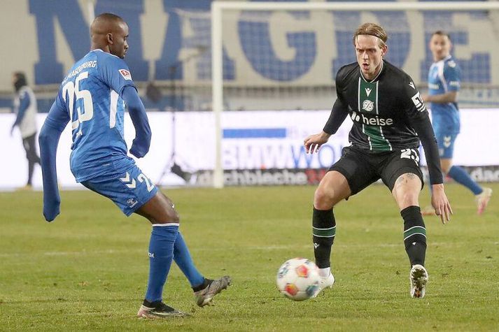 Stefán Teitur skoraði sitt fyrsta mark fyrir Hannover í dag. 