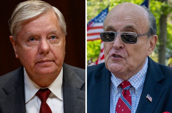 Lindsey Graham og Rudy Giuliani voru tveir af nánustu bandamönnum Trumps.