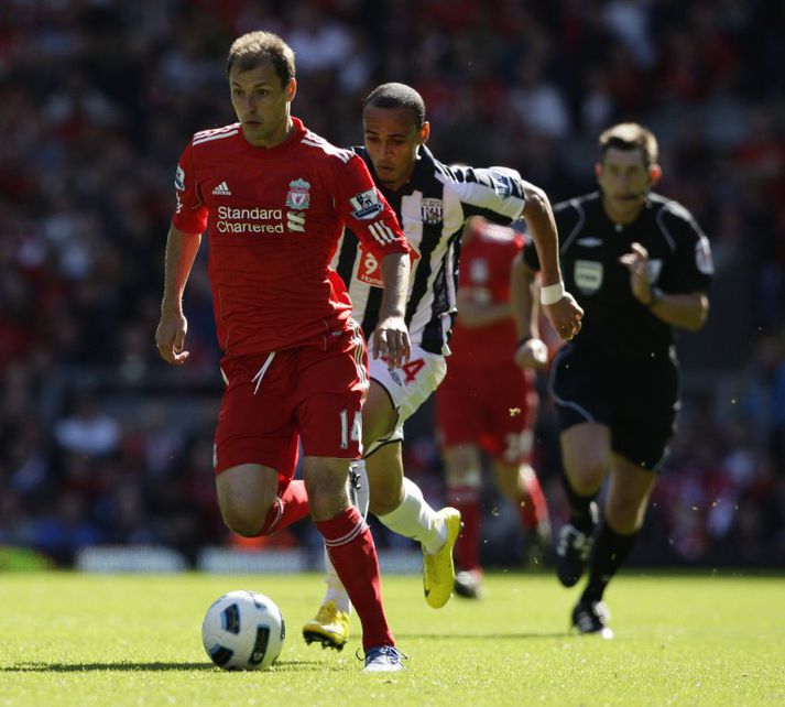 Jovanovic í leik með Liverpool.