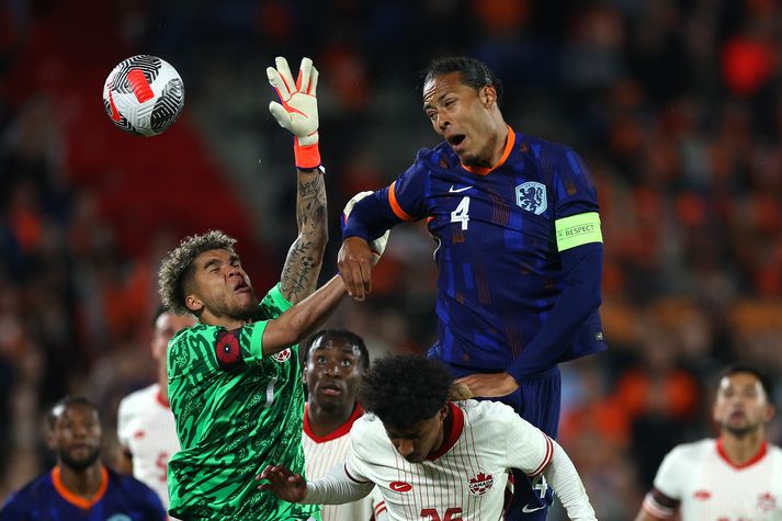 Varamaðurinn Virgil Van Dijk setti fjórða mark Hollendinga.
