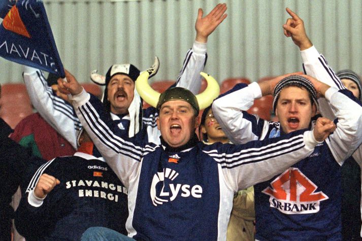 Stuðningsmenn norska félagsins Viking á góðri stundu en myndin tengist ekki fréttinni beint. 