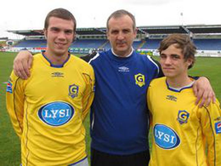 Milan Stefán Jankovic ásamt syni sínum Marko Valdimari og Guðmundi Agli Bergsteinssyni.