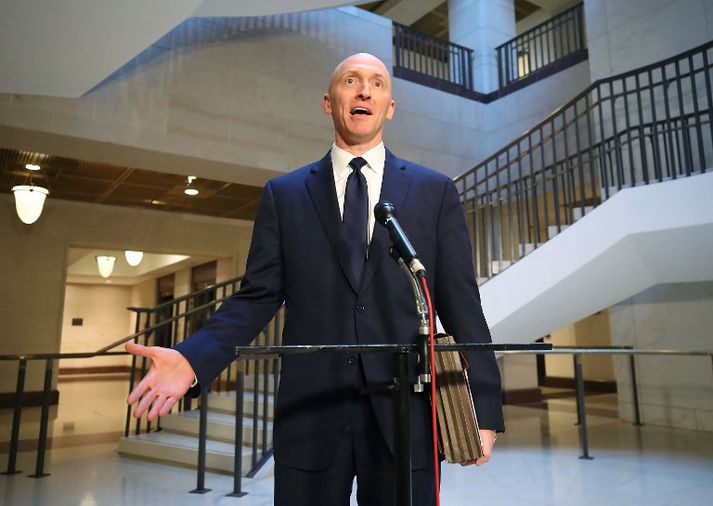 Carter Page bar vitni fyrir einni þingnefndanna sem rannsakar afskipti Rússa af bandarísku forsetakosningunum í fyrra.