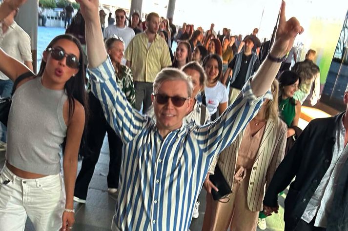 Patrekur Jaime og Gísli Marteinn skemmtu sér á Bad Bunny.