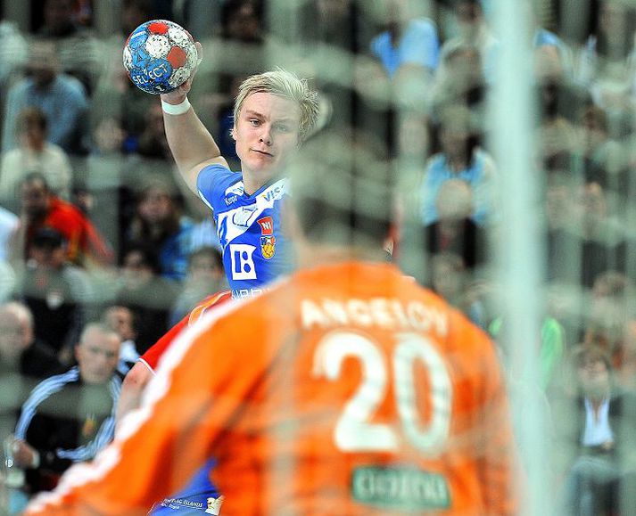Aron Pálmarsson skoraði sex mörk í sigri á Makedóníumönnum þegar þjóðirnar mættust í Skopje í mars 2009.