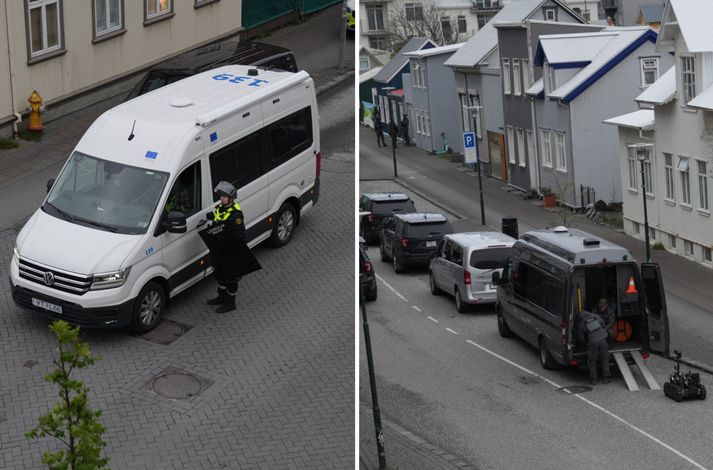 Lögreglan og sérsveitin lokuðu fjölda gatna í miðborginni þegar tilkynnt var um vopnaðan mann sem hélt öðrum í gíslingu aðfaranótt 1. maí.