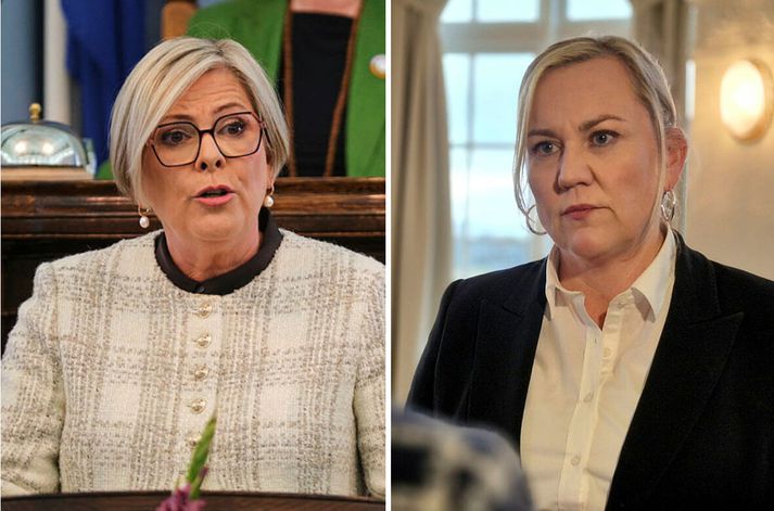 Halla Tómasdóttir forseti Íslands og Þorbjörg Sigríður Gunnlaugsdóttir dómsmálaráðherra.