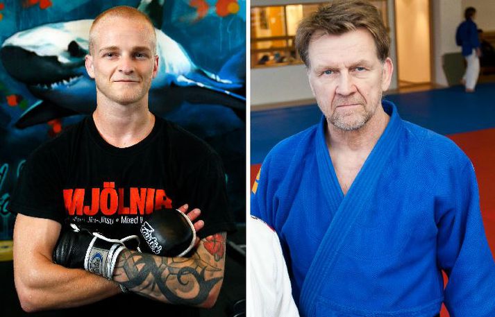 Axel Kristinsson er ekki sáttur með Bjarna Friðriksson.