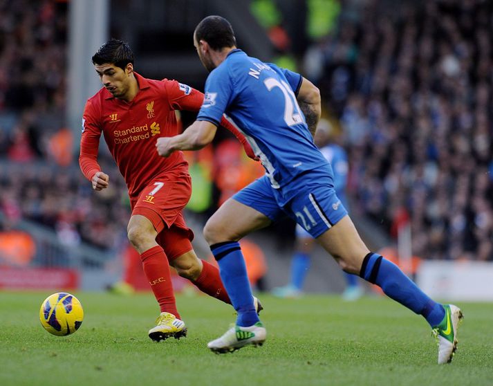 Suarez á ferðinni í dag.