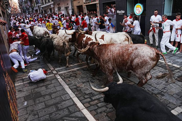 Alls hafa sextán manns látið lífið í nautahlaupinu í Pamplona frá árinu 1924.