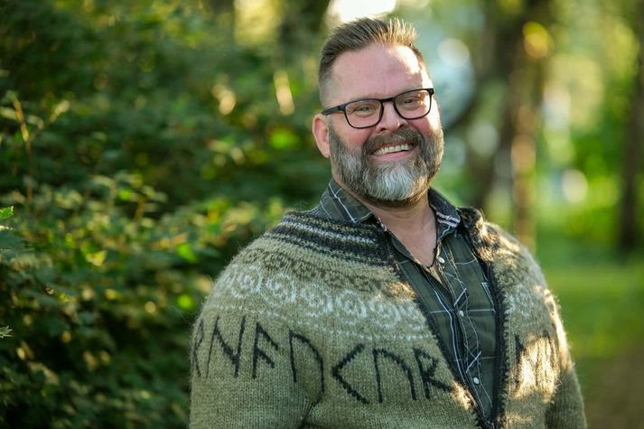 Haukur er ekki vinnufær en segist þakklátur að hann geti enn sinnt börnum sínum og stundað útivist. 