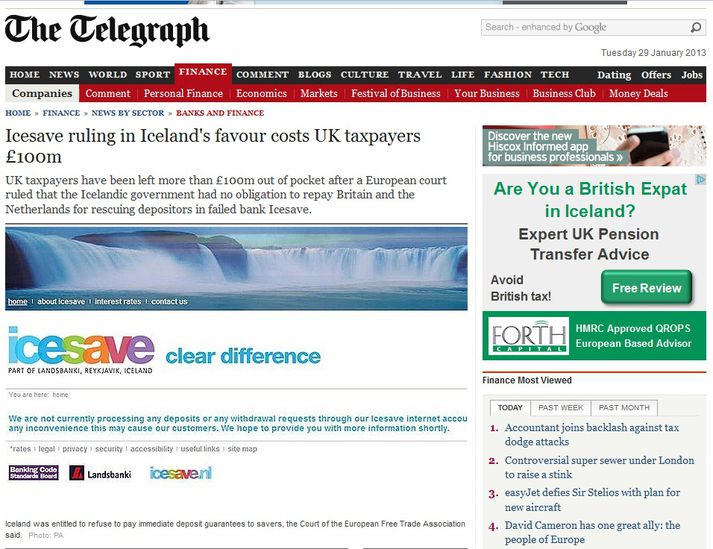 Vefur Daily Telegraph.