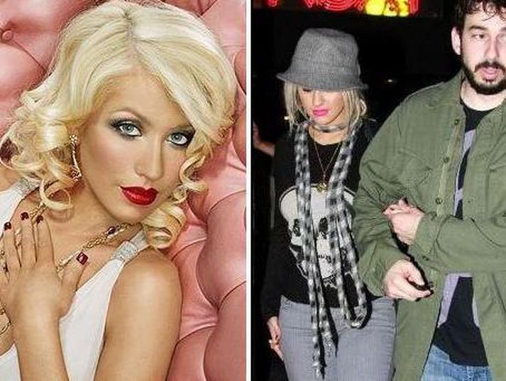 Christina Aguilera og eiginmaður hennar Jordan Bratman.