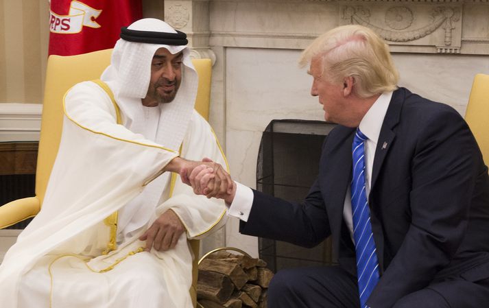 Trump með Mohammed bin Zayed, krónprins Sameinuðu arabísku furstadæmanna, í Hvíta húsinu í maí árið 2017.
