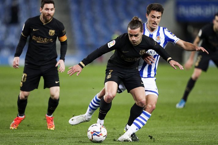 Griezmann í leik með Barcelona síðasta vetur.