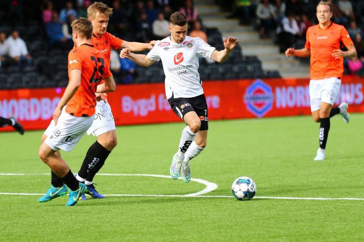 Jónatan Ingi, leikmaður Sogndal, skoraði eitt og lagði upp annað í 3-3 jafntefli gegn Ranheim