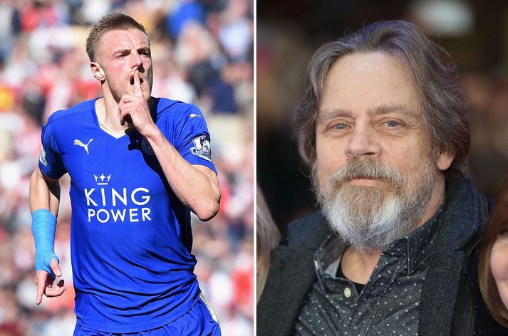 Markahetjan Jamie Vardy og Mark Hamill.